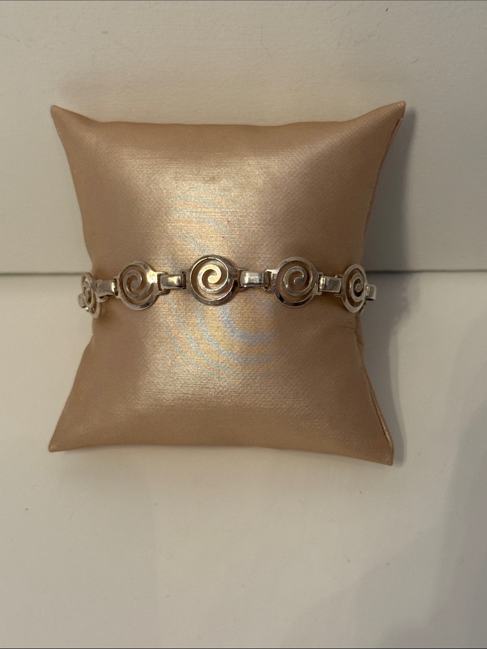 BRACELET CIRCLE LINKS STERLING SILVER 925 7” 7.4g